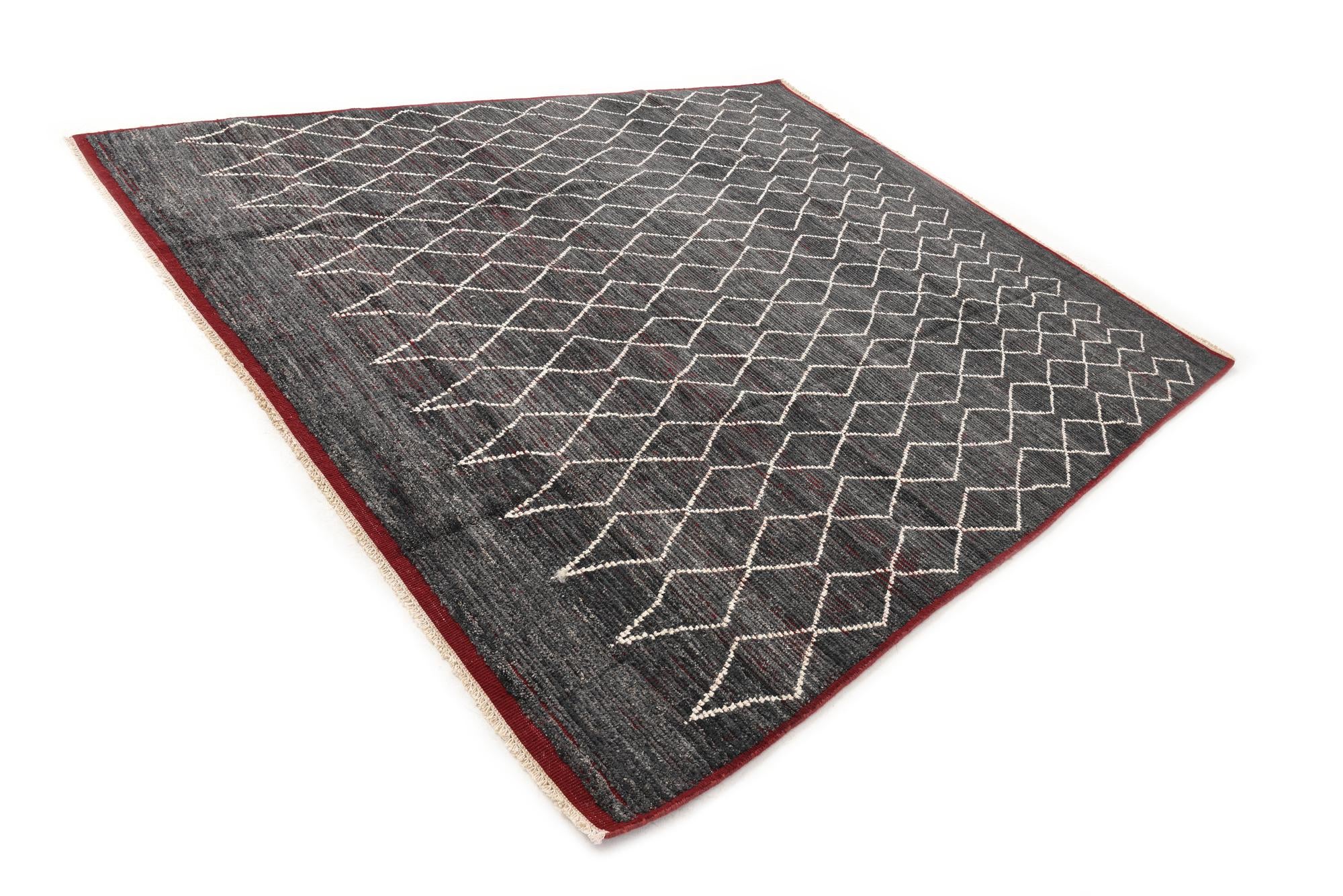 8' 5 x 10' 8 Hand Knotted Moroccan Wool Rug