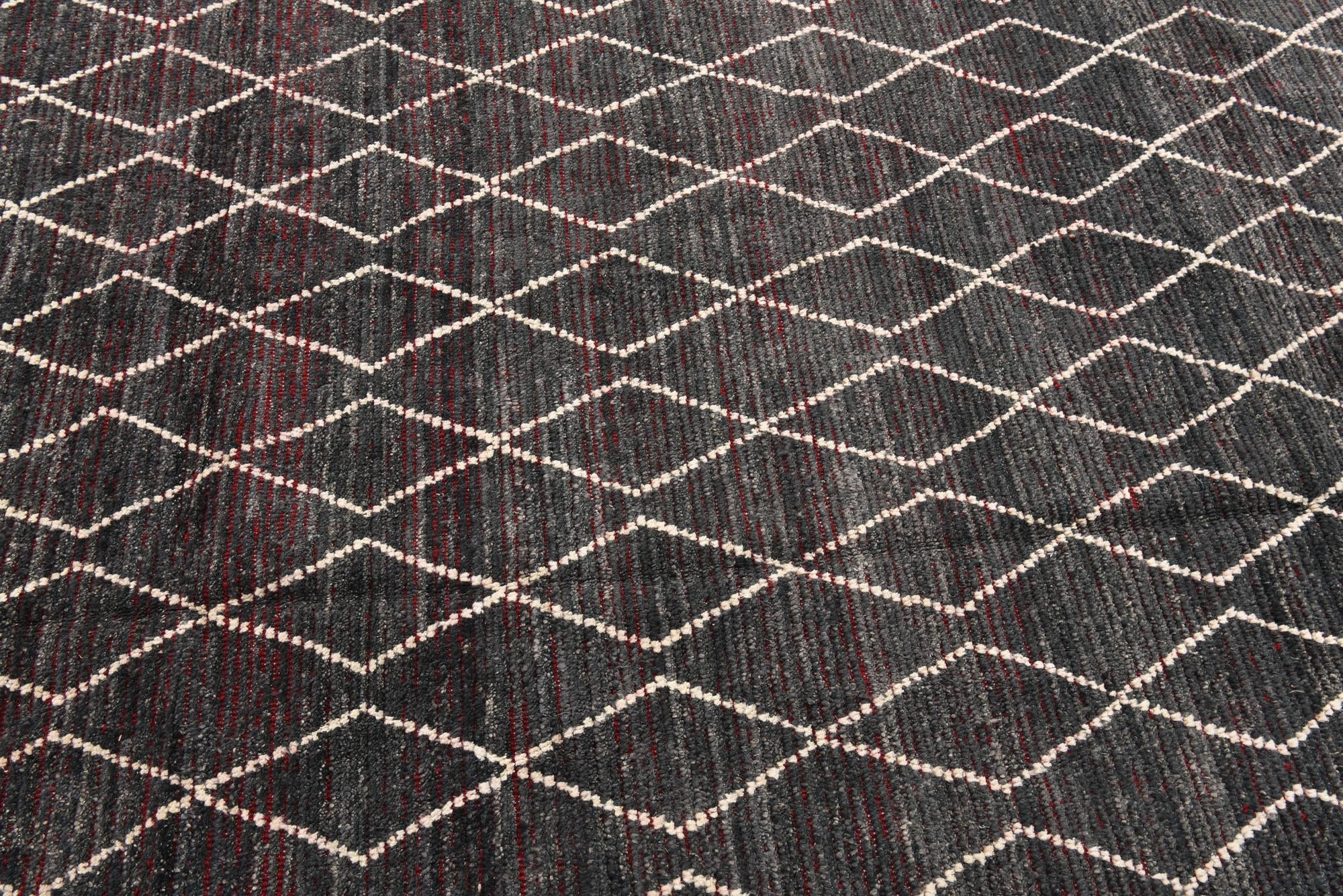 8' 5 x 10' 8 Hand Knotted Moroccan Wool Rug