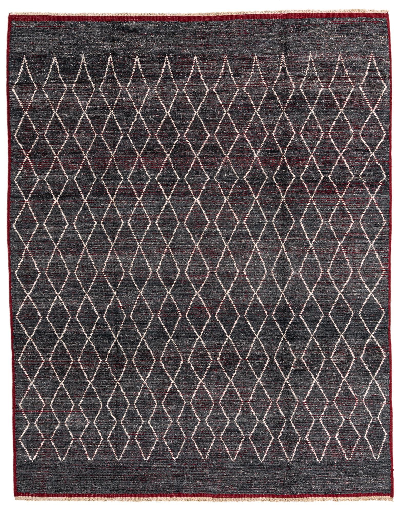 8' 5 x 10' 8 Hand Knotted Moroccan Wool Rug