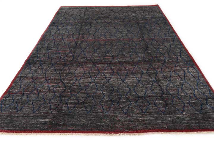 8' 1 x 11' Hand Knotted Moroccan Wool Rug