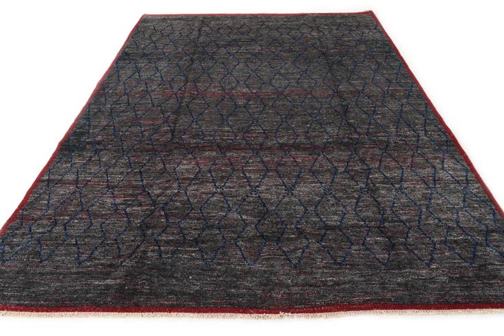 Detail image of 8' 1 x 11' Hand Knotted Moroccan Wool Rug