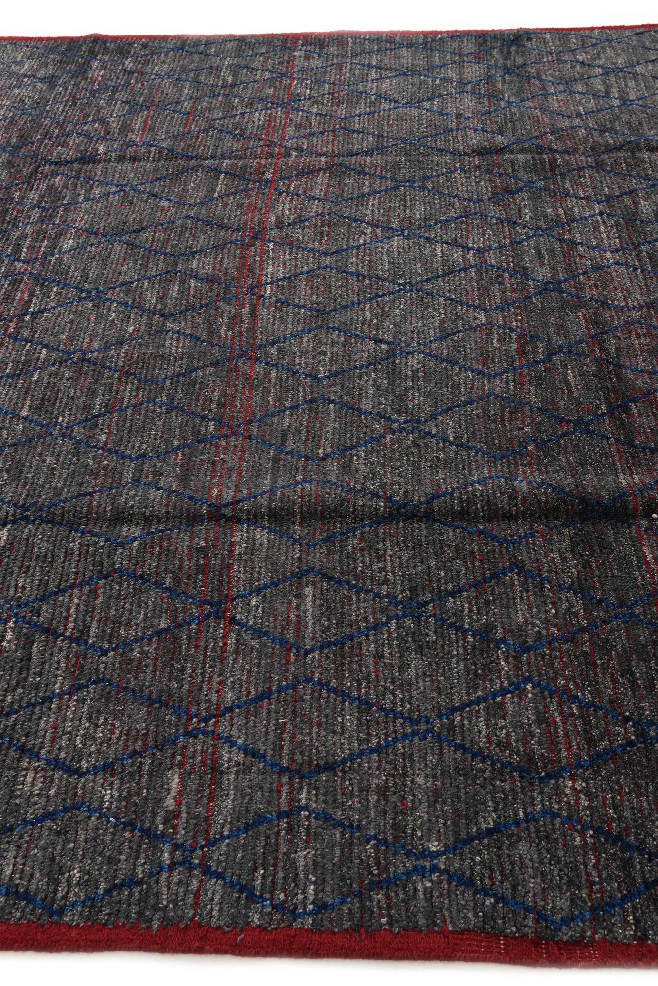 8' 1 x 11' Hand Knotted Moroccan Wool Rug