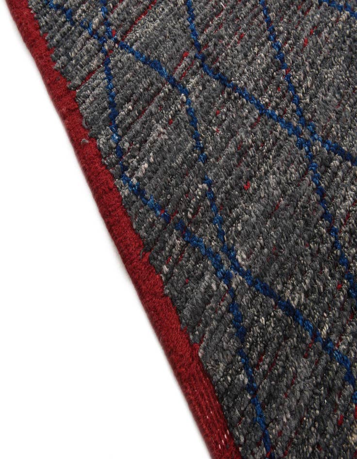 Detail image of 8' 1 x 11'  Hand Knotted Moroccan Wool Rug