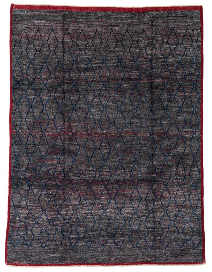 Detail image of 8' 1 x 11' Hand Knotted Moroccan Wool Rug