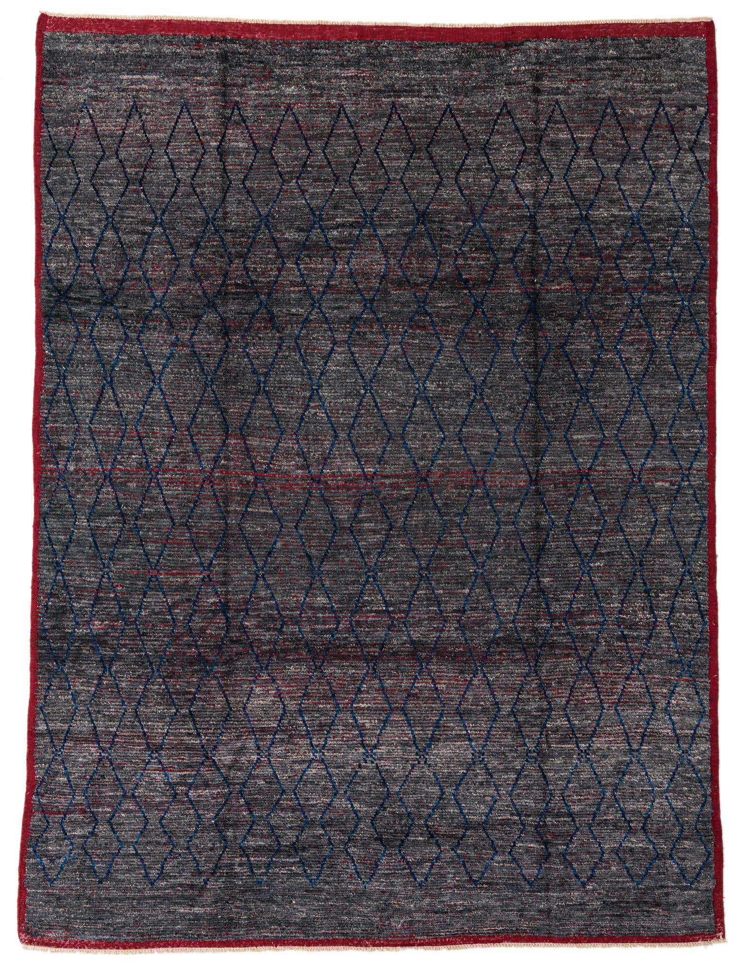 8' 1 x 11' Hand Knotted Moroccan Wool Rug