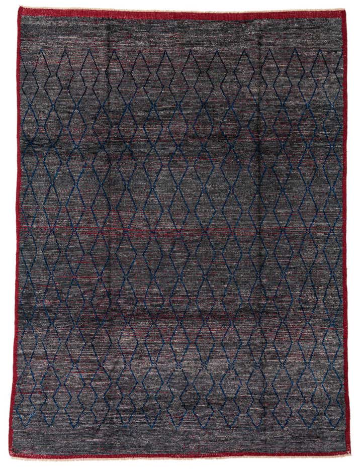 8' 1 x 11' Hand Knotted Moroccan Wool Rug