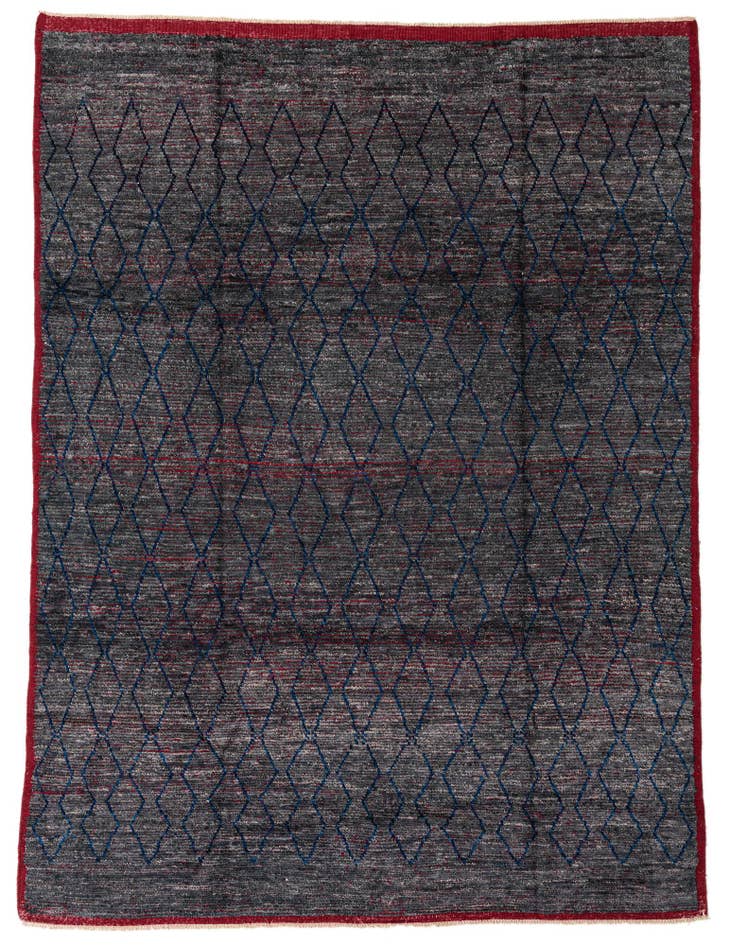 Detail image of 8' 1 x 11' Hand Knotted Moroccan Wool Rug