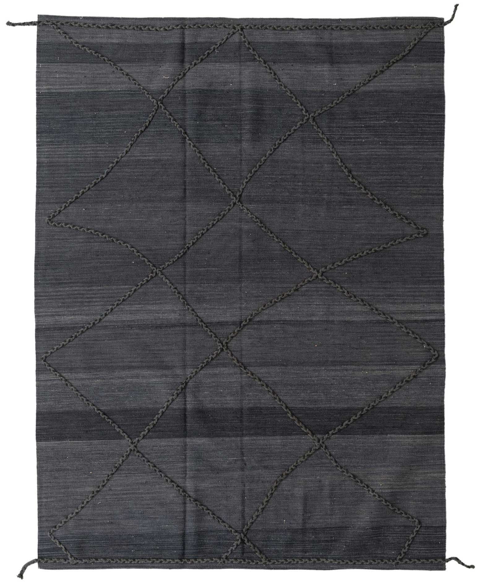 5' x 7' 10 Hand Knotted Moroccan Wool Rug