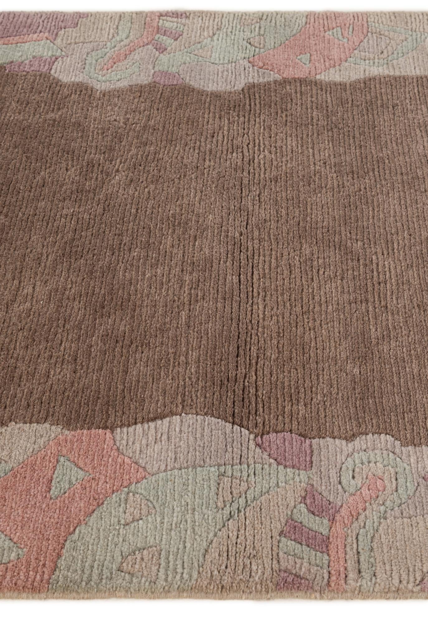3' 3 x 5' 8 Hand Knotted Nepal Wool Rug