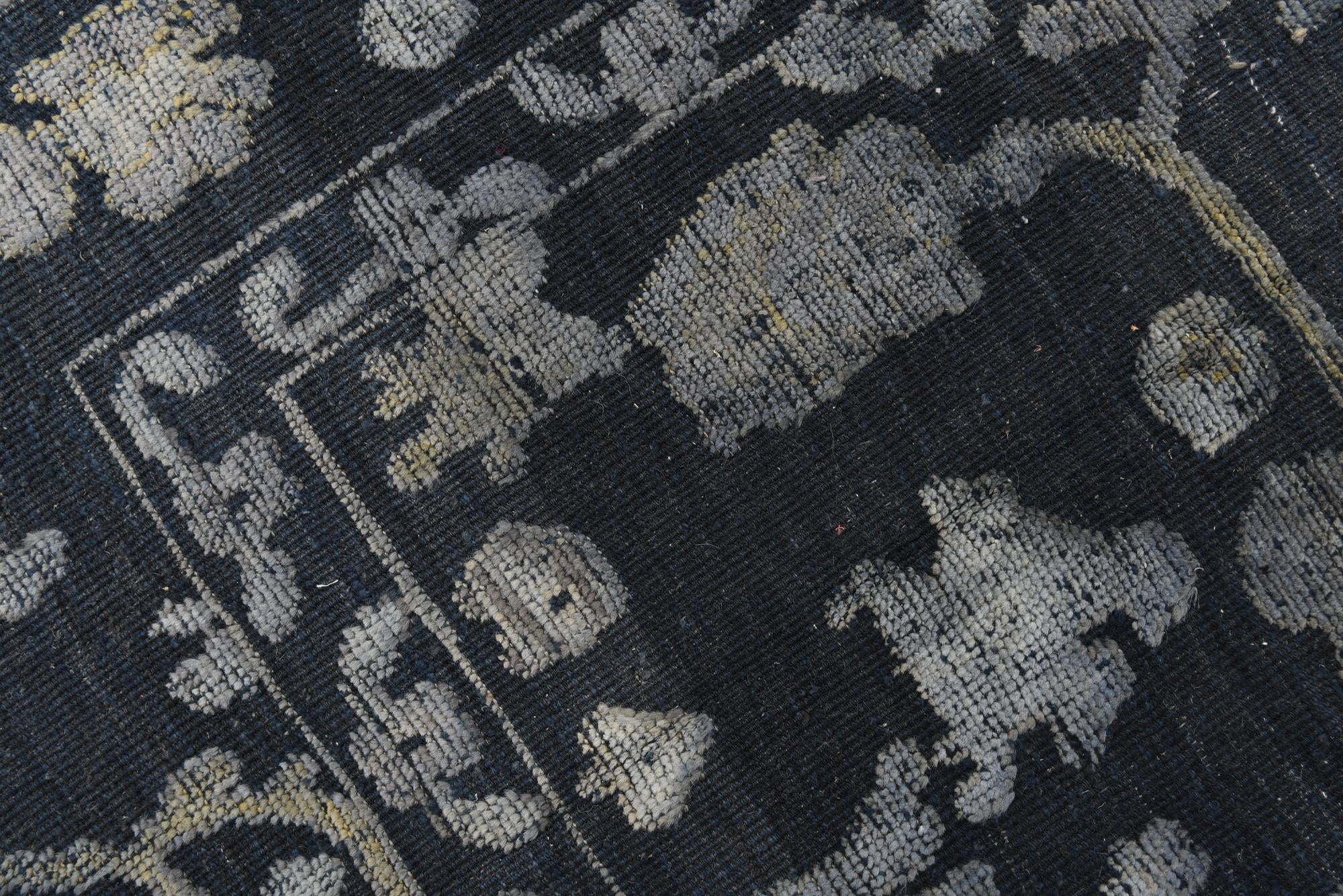 9' 2 x 12' 6 Hand Knotted Oushak Wool Rug