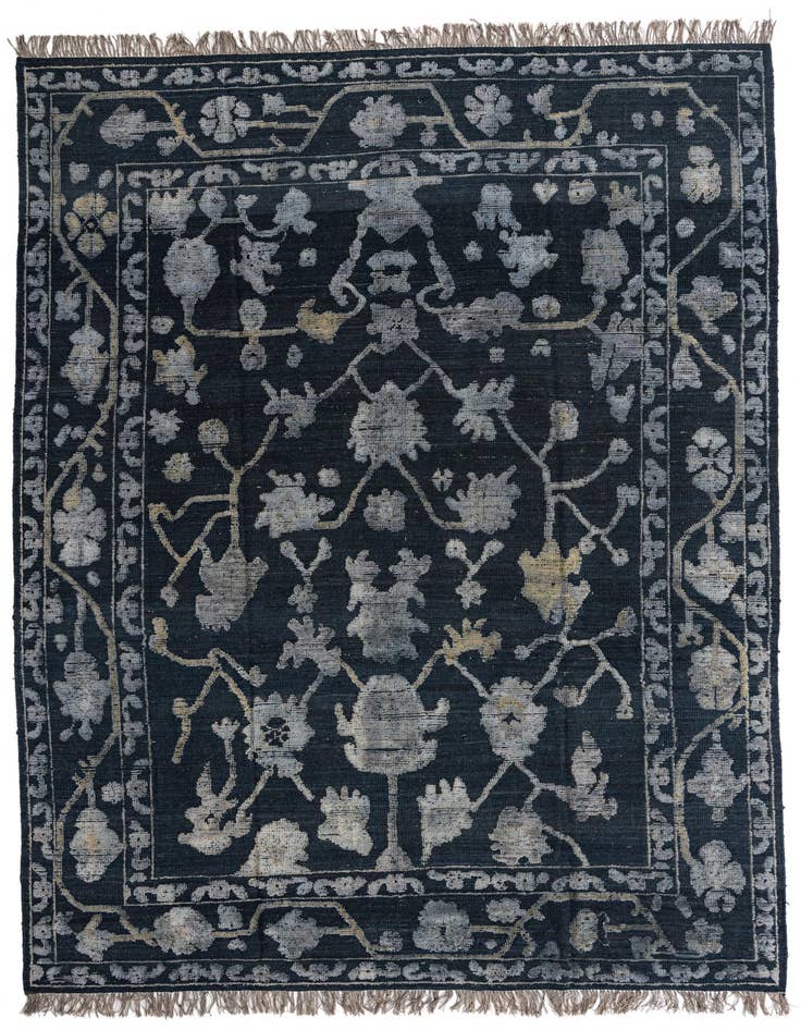 Detail image of 9' 2 x 12' 6 Hand Knotted Oushak Wool Rug