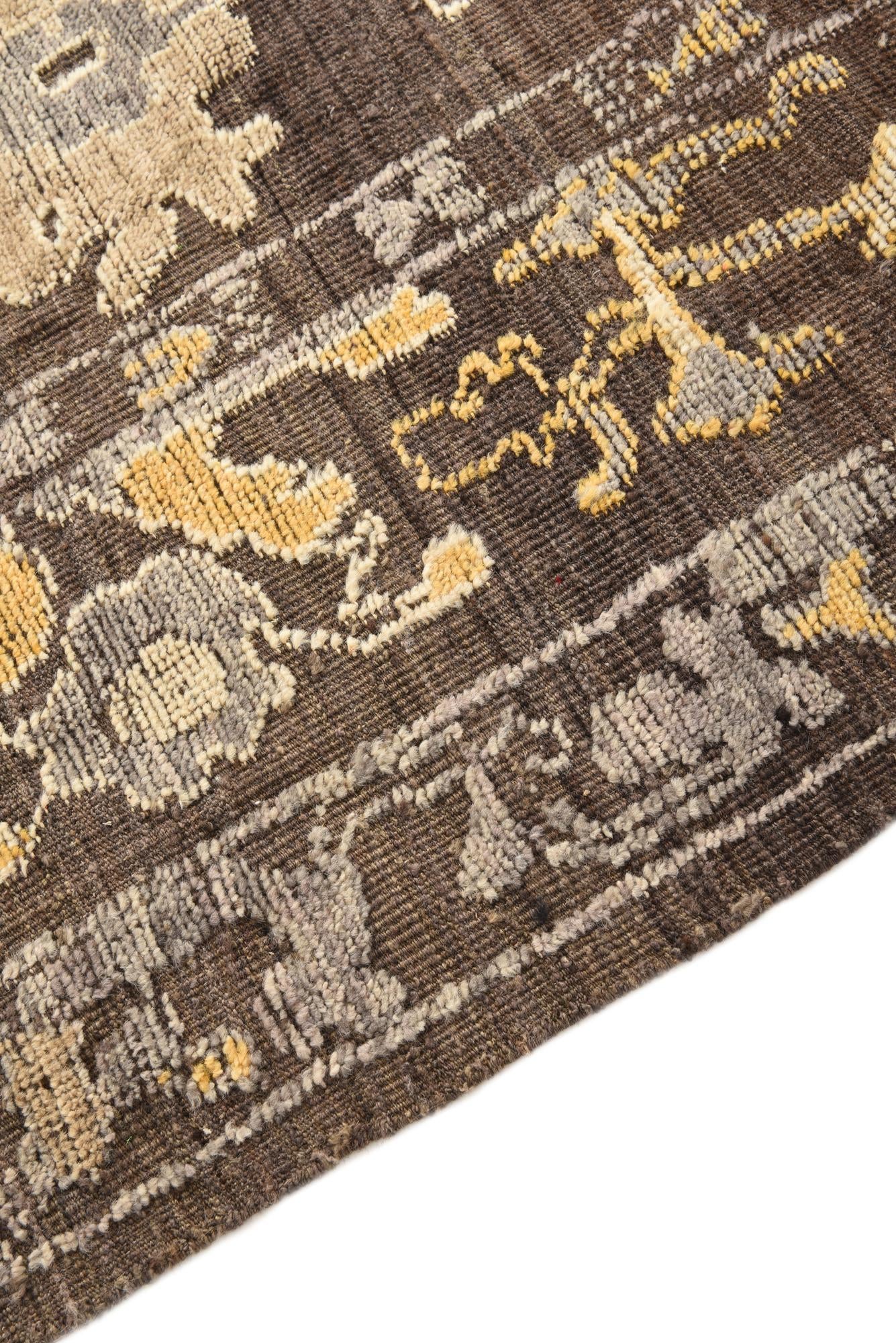 9' x 12' 3 Hand Knotted Oushak Wool Rug