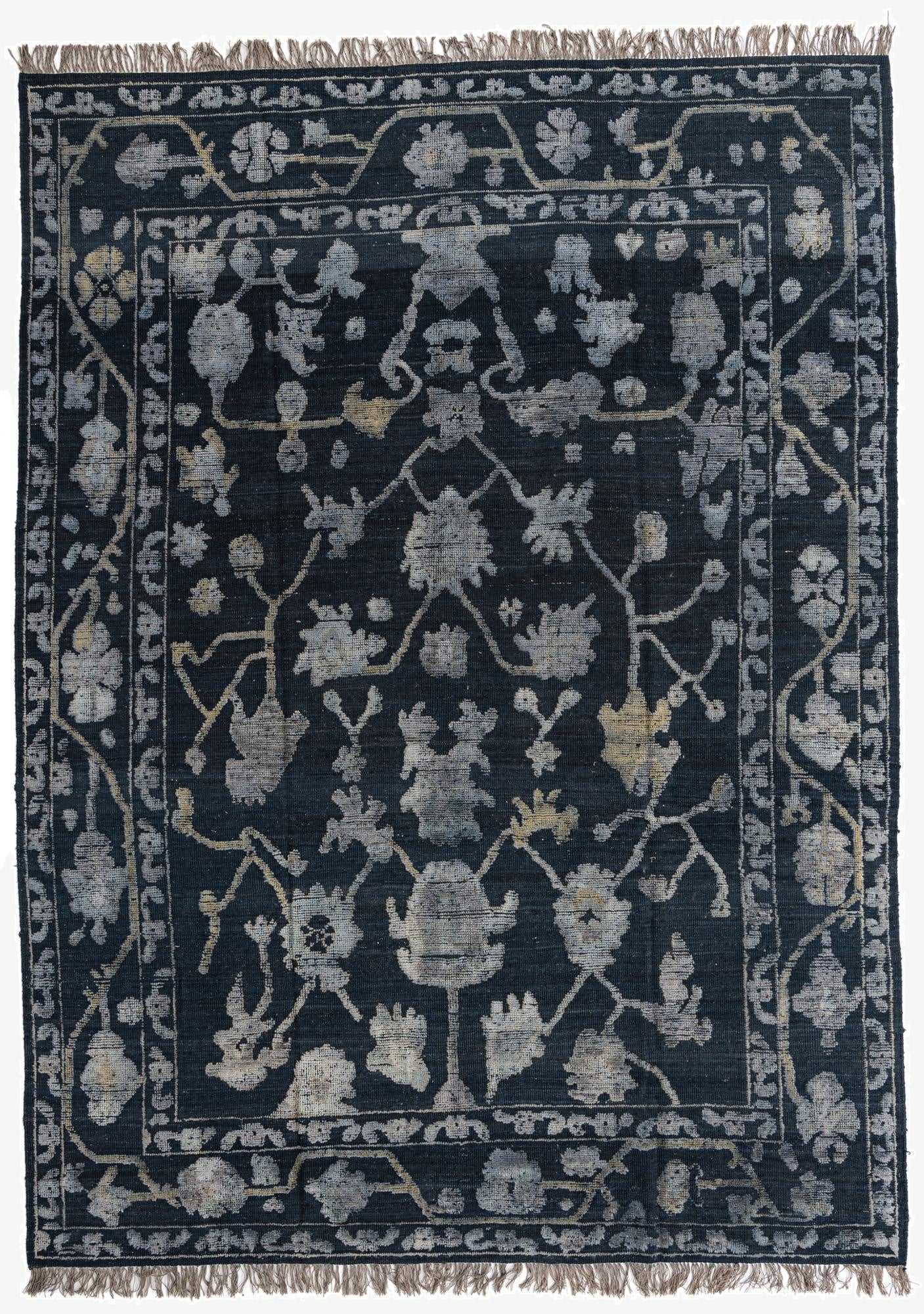 9' 2 x 12' 6  Hand Knotted Oushak Wool Rug