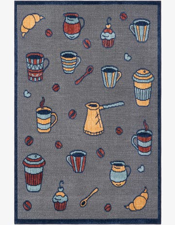 Graphite Gray Easy-Clean Indoor / Outdoor Rug