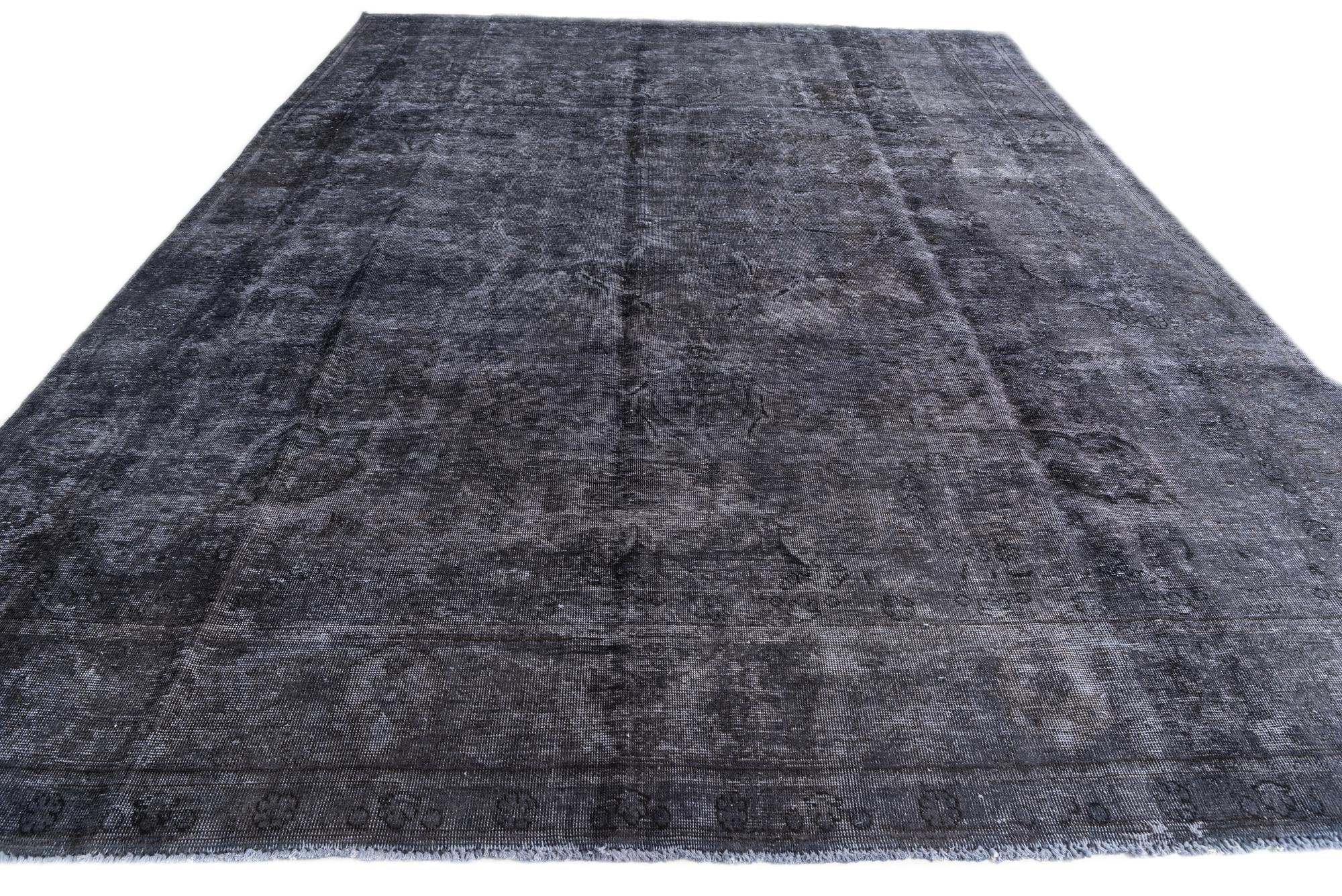 9' 5 x 12' 7 Hand Knotted Ultra Vintage Persian Wool Rug