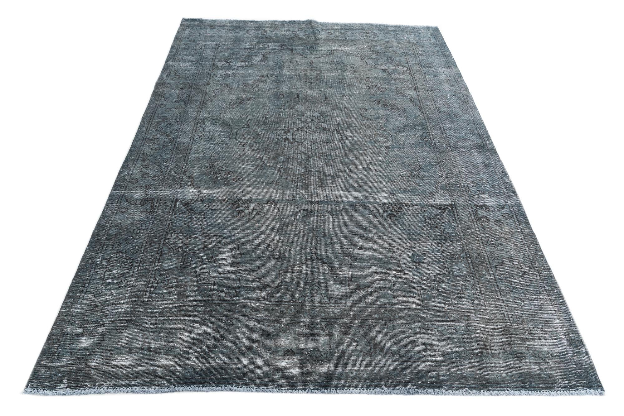 6' 5 x 9' 9 Hand Knotted Ultra Vintage Persian Wool Rug