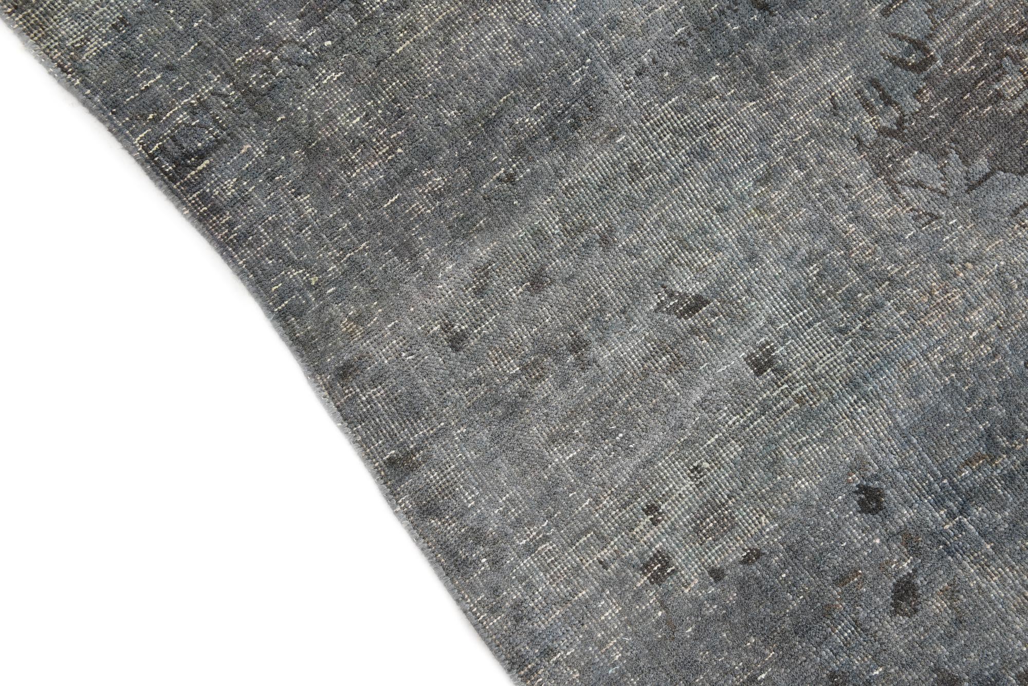 9' x 11' 9 Hand Knotted Ultra Vintage Persian Wool Rug
