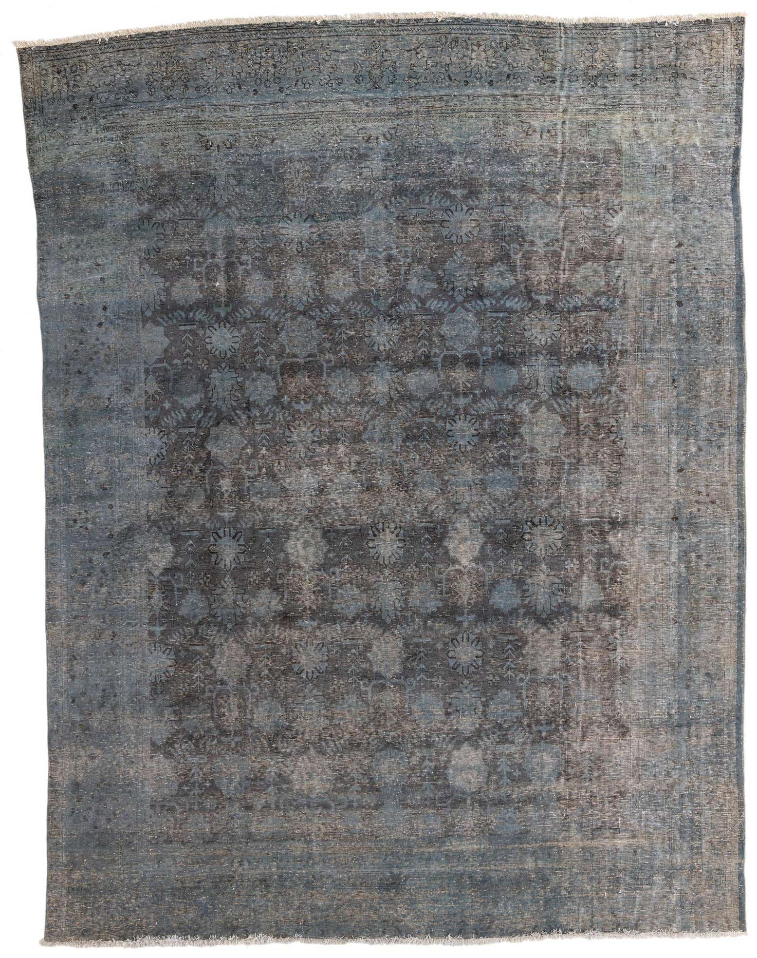 9' x 11' 9 Hand Knotted Ultra Vintage Persian Wool Rug