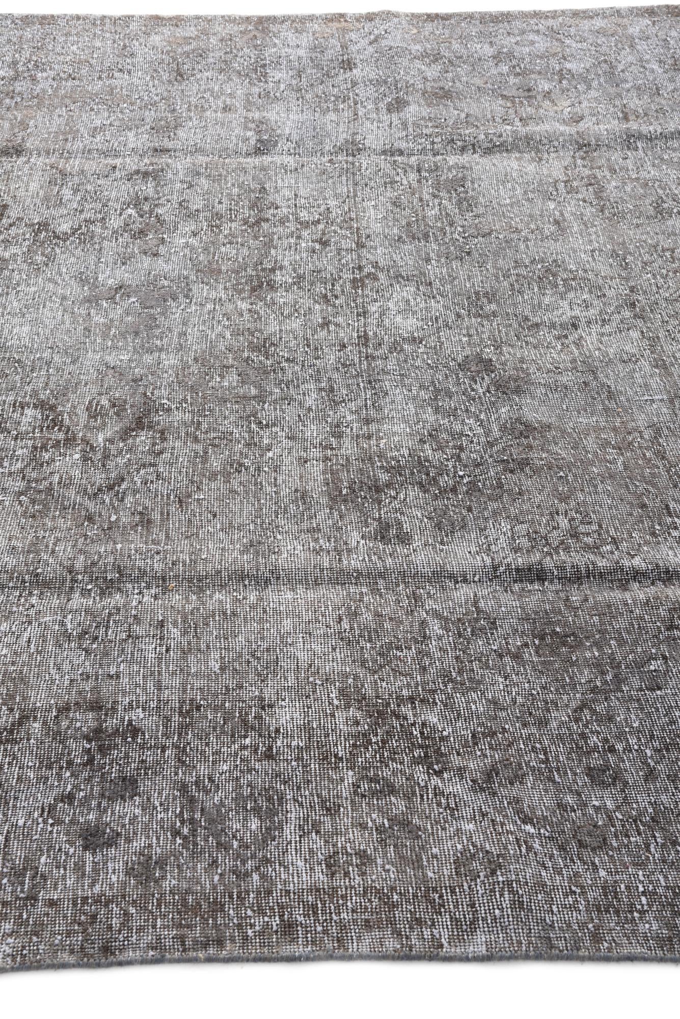 7' 7 x 11' 10 Hand Knotted Ultra Vintage Persian Wool Rug