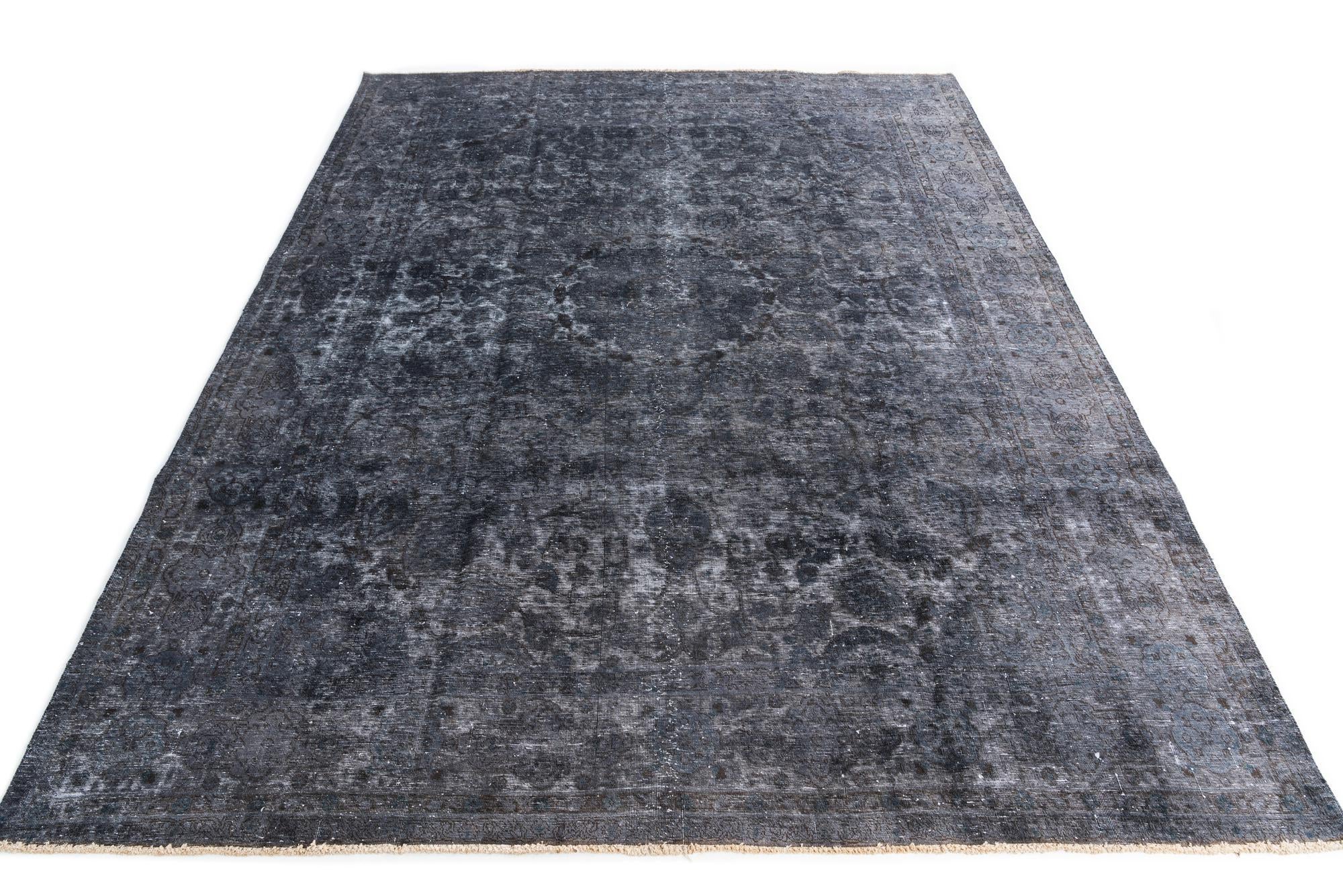 9' 6 x 12' 7 Hand Knotted Ultra Vintage Persian Wool Rug