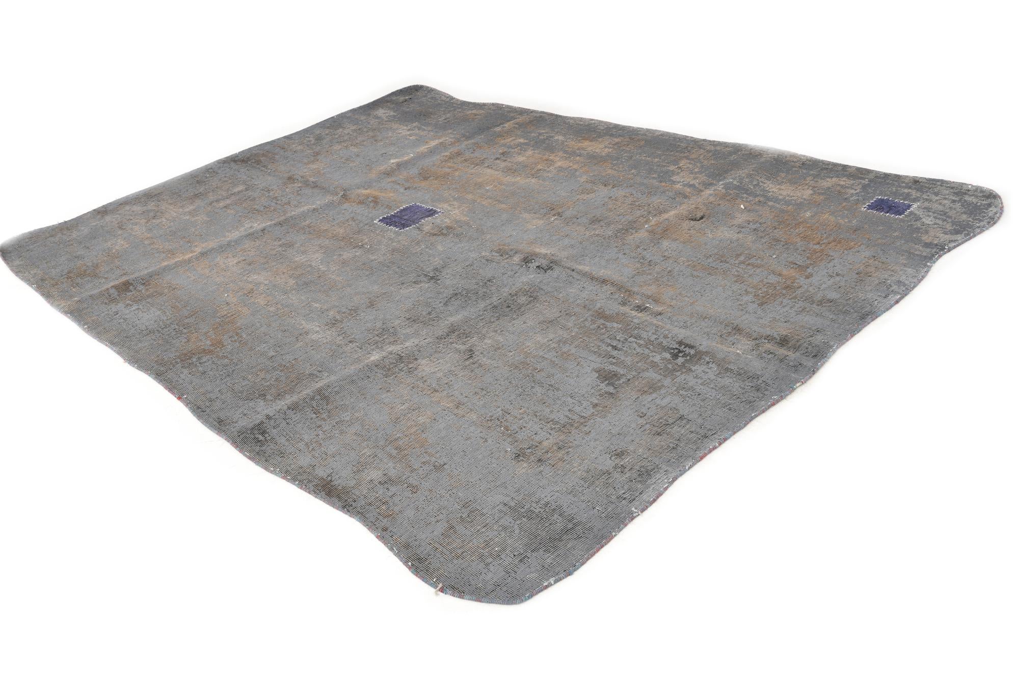 7' x 9' 9 Hand Knotted Ultra Vintage Persian Wool Rug