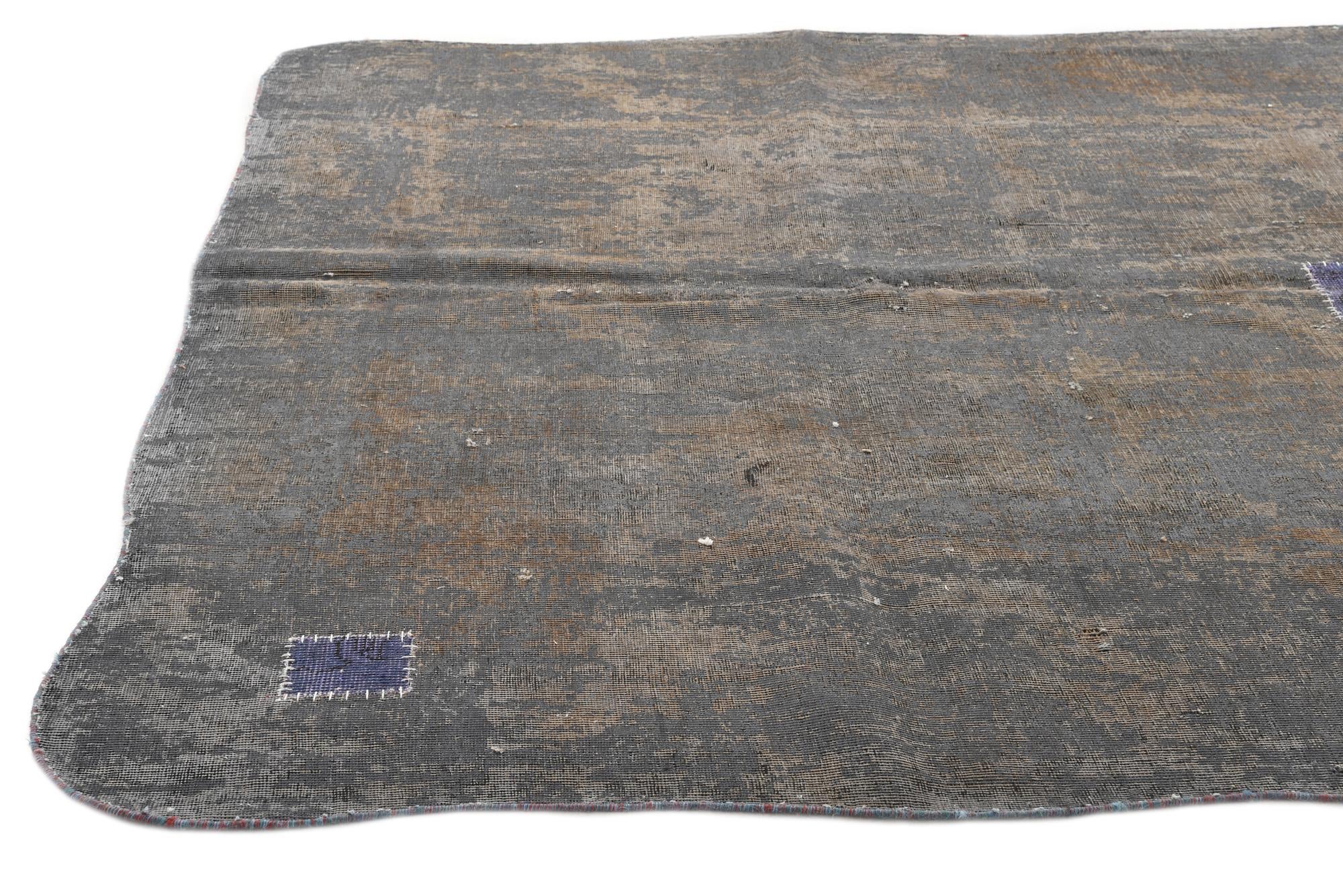 7' x 9' 9 Hand Knotted Ultra Vintage Persian Wool Rug