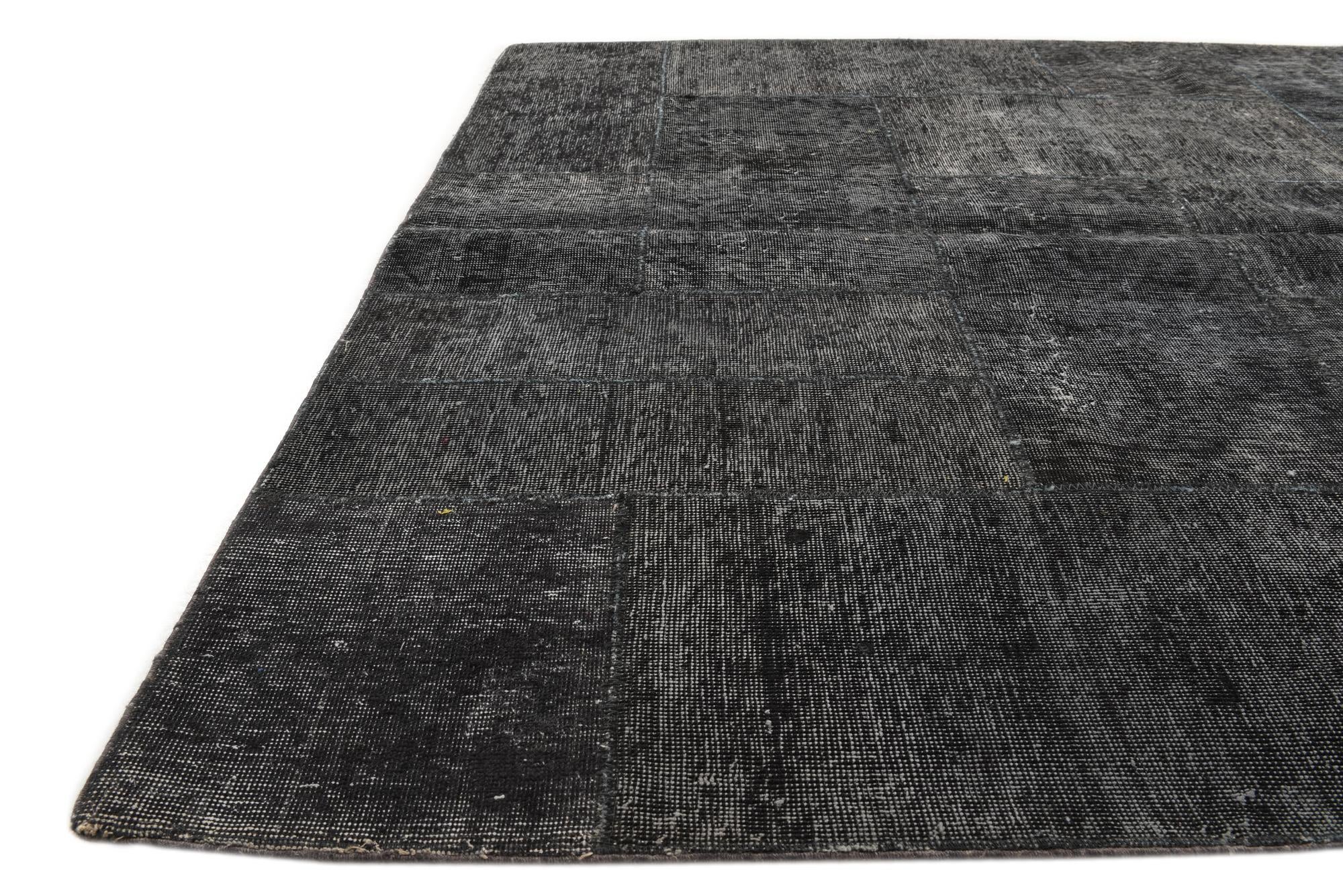 5' 8 x 8' Hand Knotted Ultra Vintage Persian Wool Rug