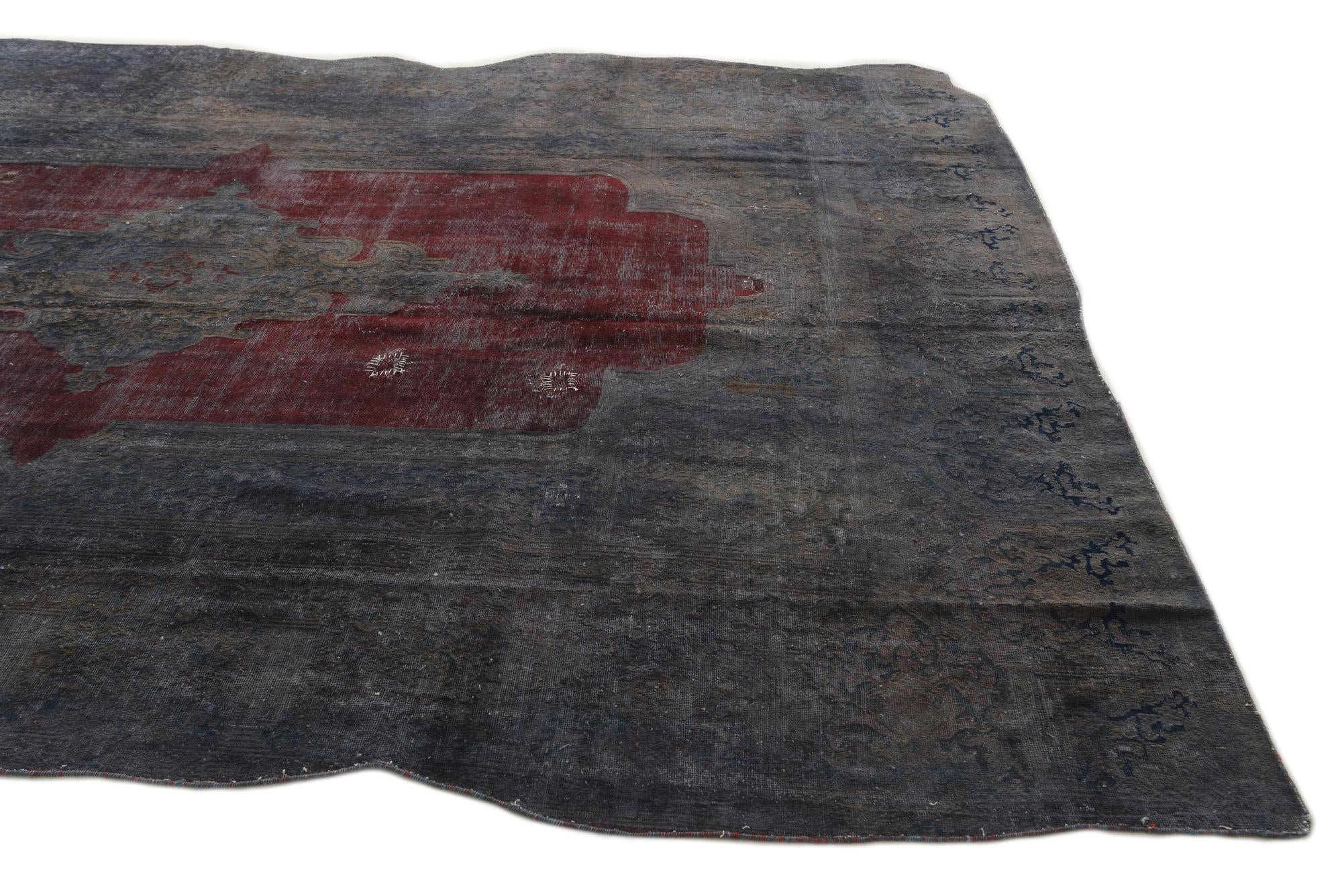 9' 1 x 13' 6 Hand Knotted Ultra Vintage Persian Wool Rug