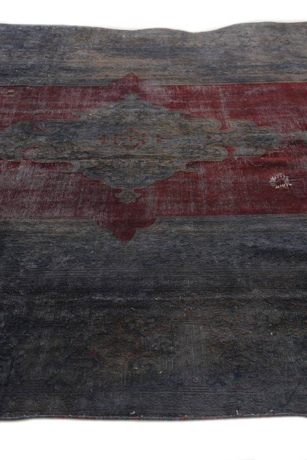 Detail image of 9' 1 x 13' 6 Hand Knotted Ultra Vintage Persian Wool Rug