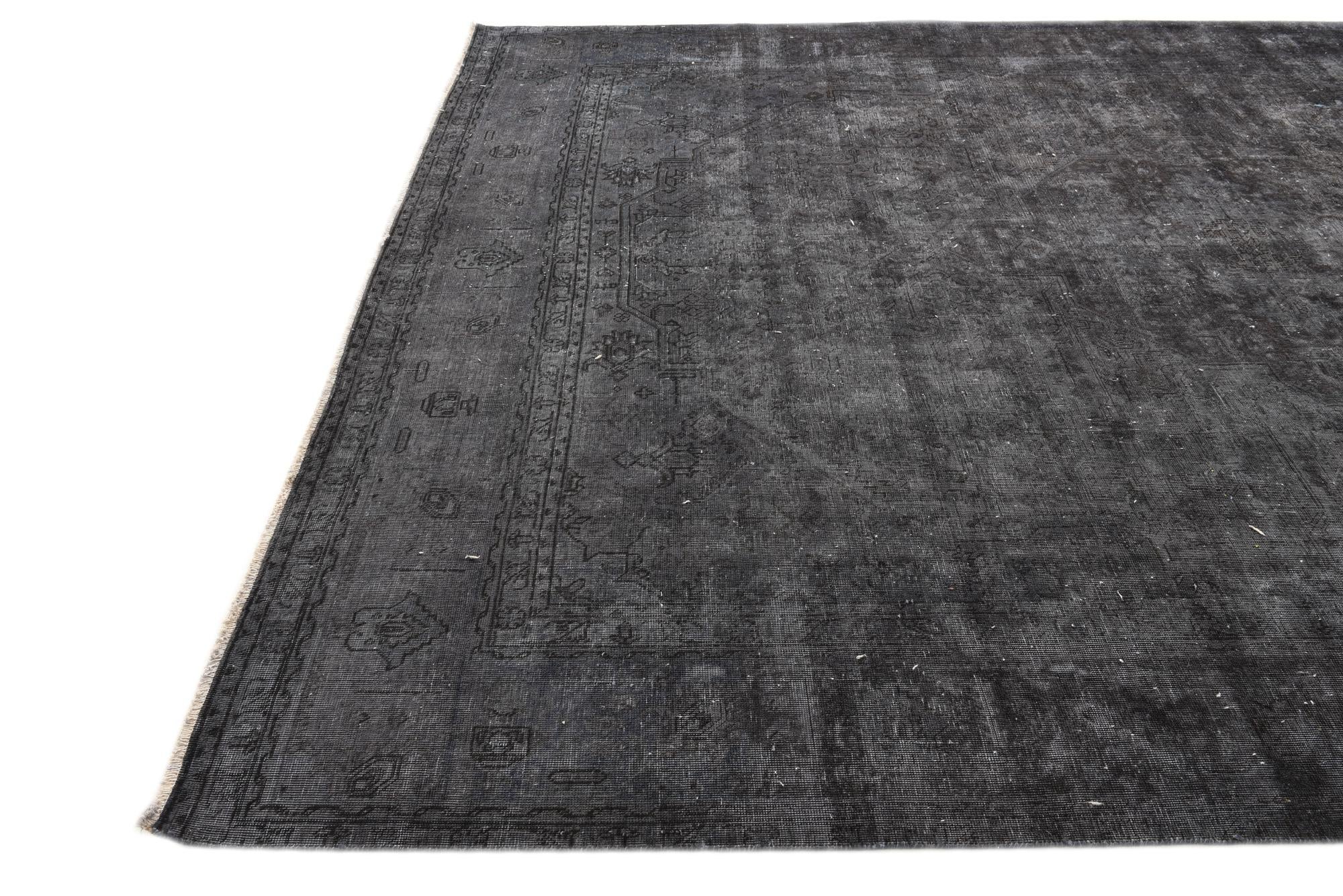 9' 4 x 12' 7 Hand Knotted Ultra Vintage Persian Wool Rug