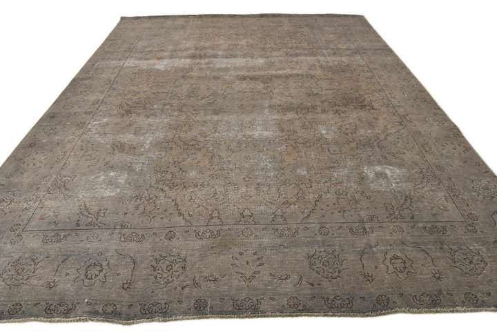 9' x 12' 9 Hand Knotted Ultra Vintage Persian Wool Rug