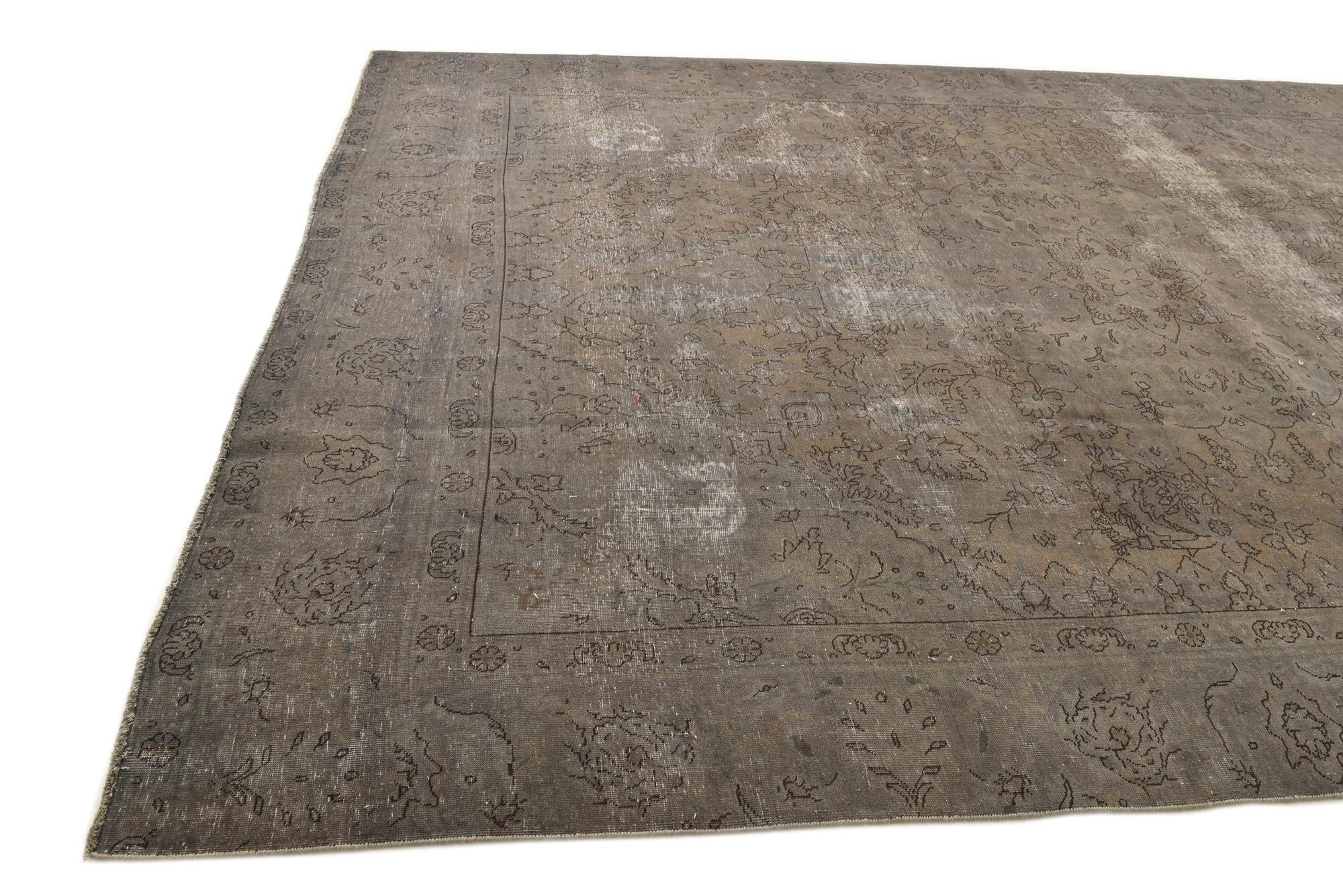 9' x 12' 9 Hand Knotted Ultra Vintage Persian Wool Rug
