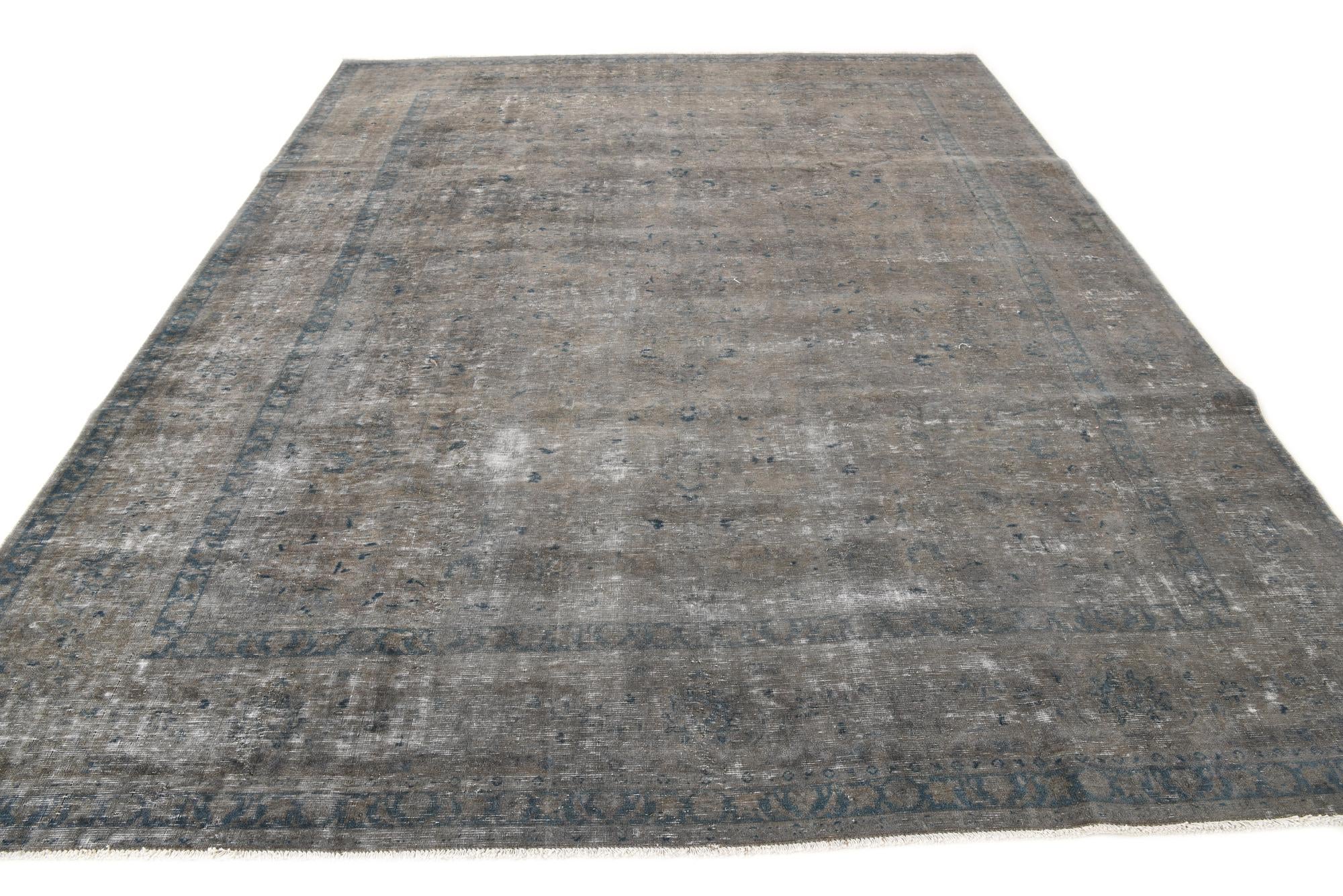 9' 4 x 12' Hand Knotted Ultra Vintage Persian Wool Rug