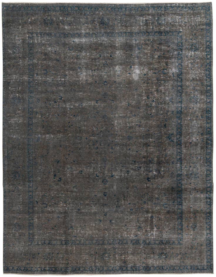 Detail image of 9' 4 x 12' Hand Knotted Ultra Vintage Persian Wool Rug