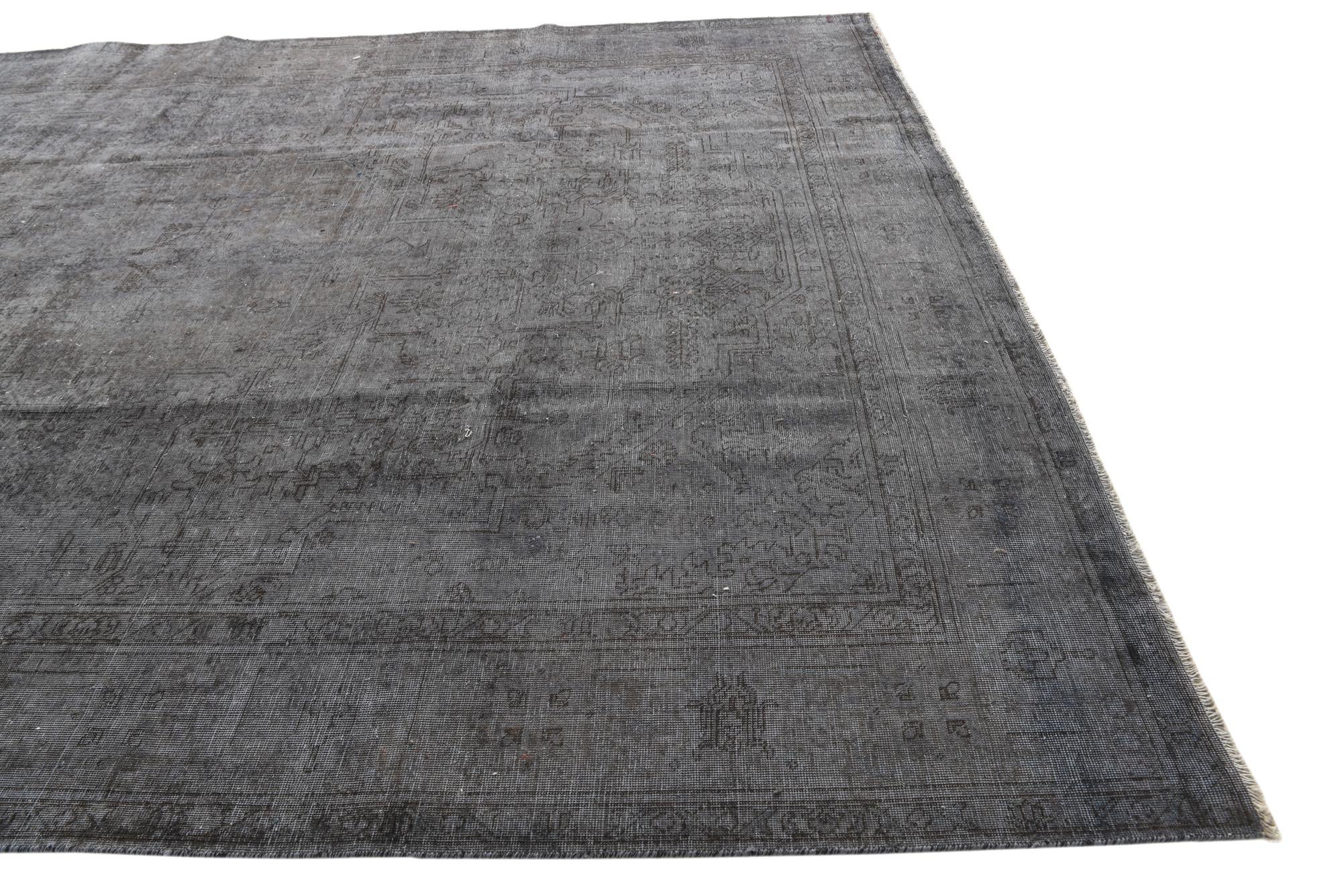 9' 10 x 12' 6 Hand Knotted Ultra Vintage Persian Wool Rug