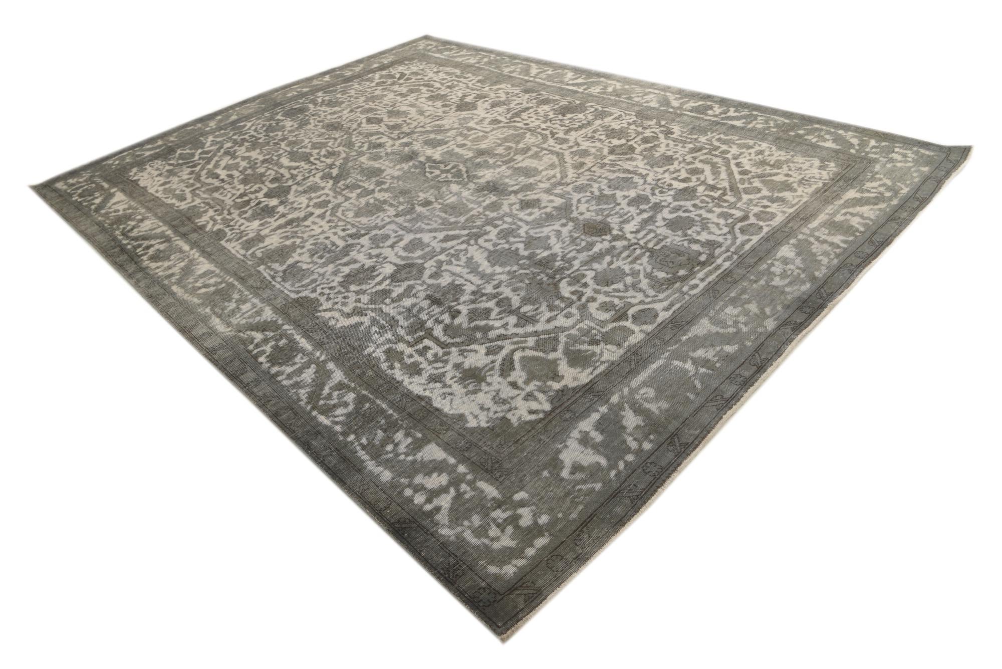 9' 7 x 12' 7 Hand Knotted Ultra Vintage Persian Wool Rug