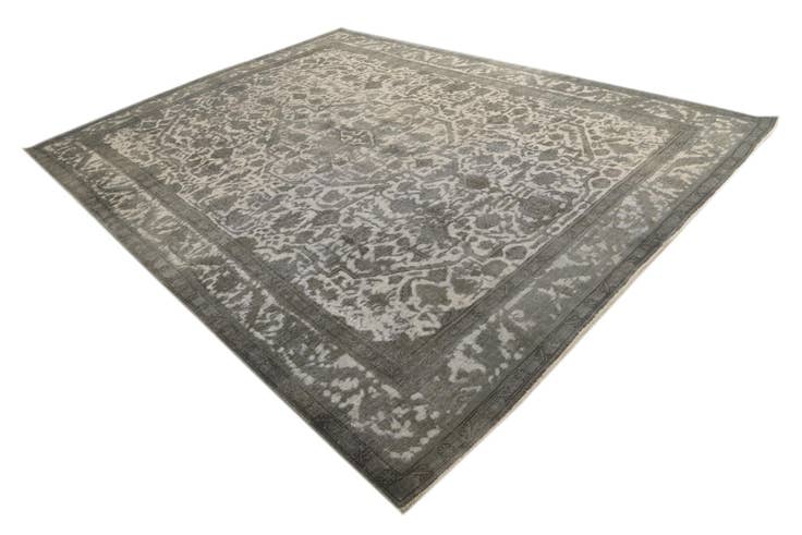 Detail image of 9' 7 x 12' 7 Hand Knotted Ultra Vintage Persian Wool Rug