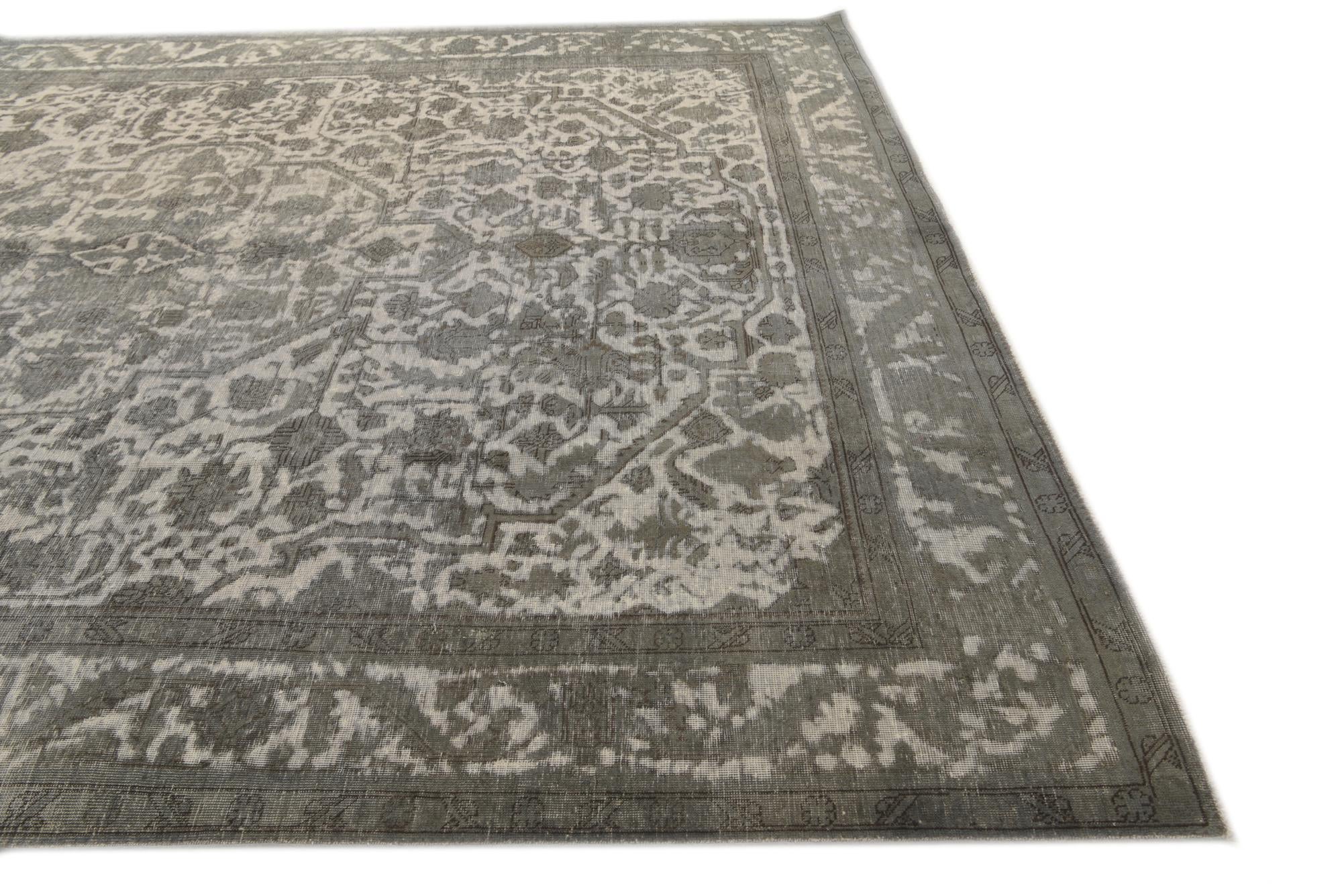9' 7 x 12' 7 Hand Knotted Ultra Vintage Persian Wool Rug