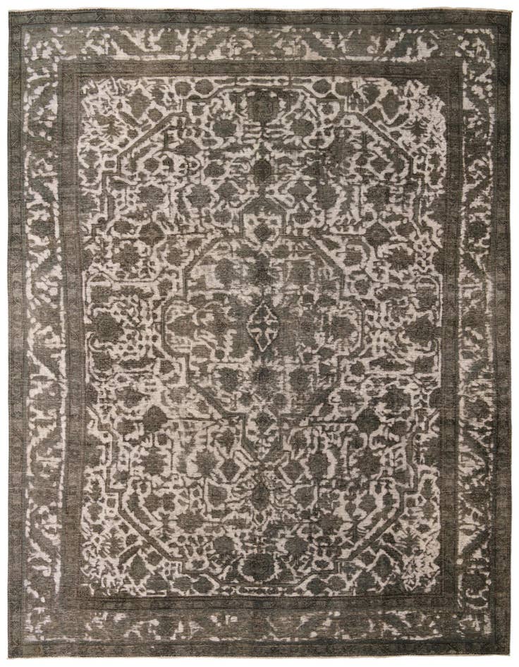 Detail image of 9' 7 x 12' 7 Hand Knotted Ultra Vintage Persian Wool Rug