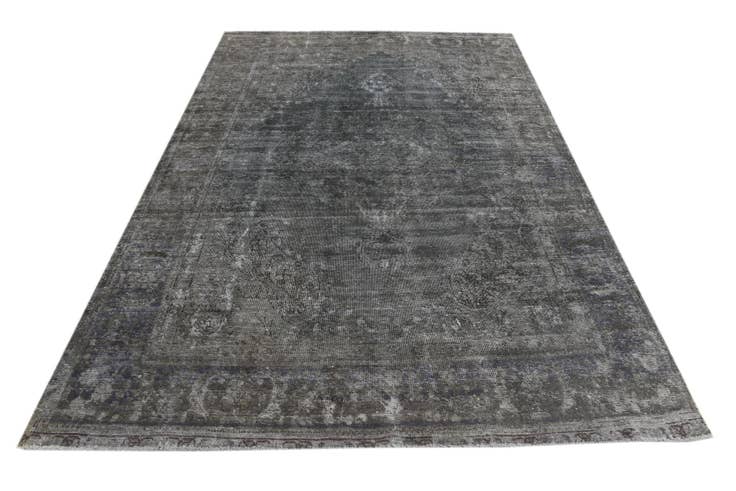 Detail image of 6' 5 x 9' 6 Hand Knotted Ultra Vintage Persian Wool Rug
