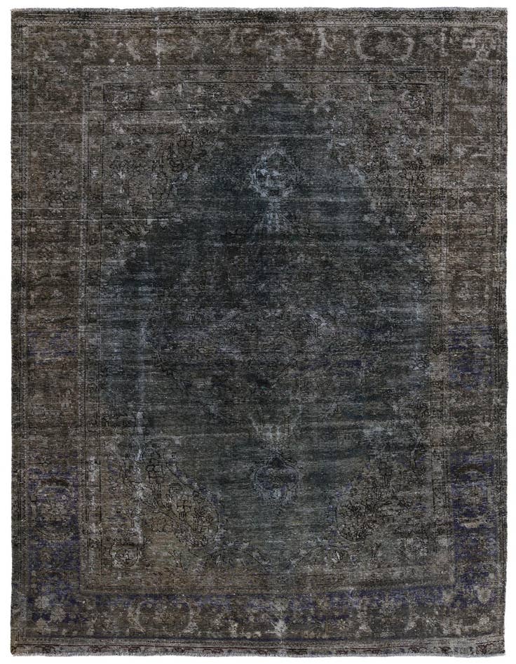 Detail image of 6' 5 x 9' 6 Hand Knotted Ultra Vintage Persian Wool Rug