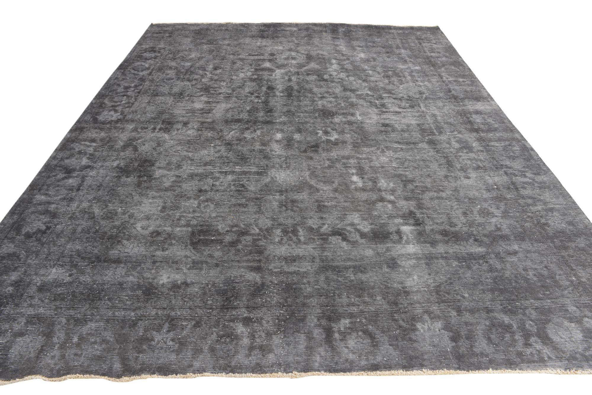 9' 1 x 12' Hand Knotted Ultra Vintage Persian Wool Rug