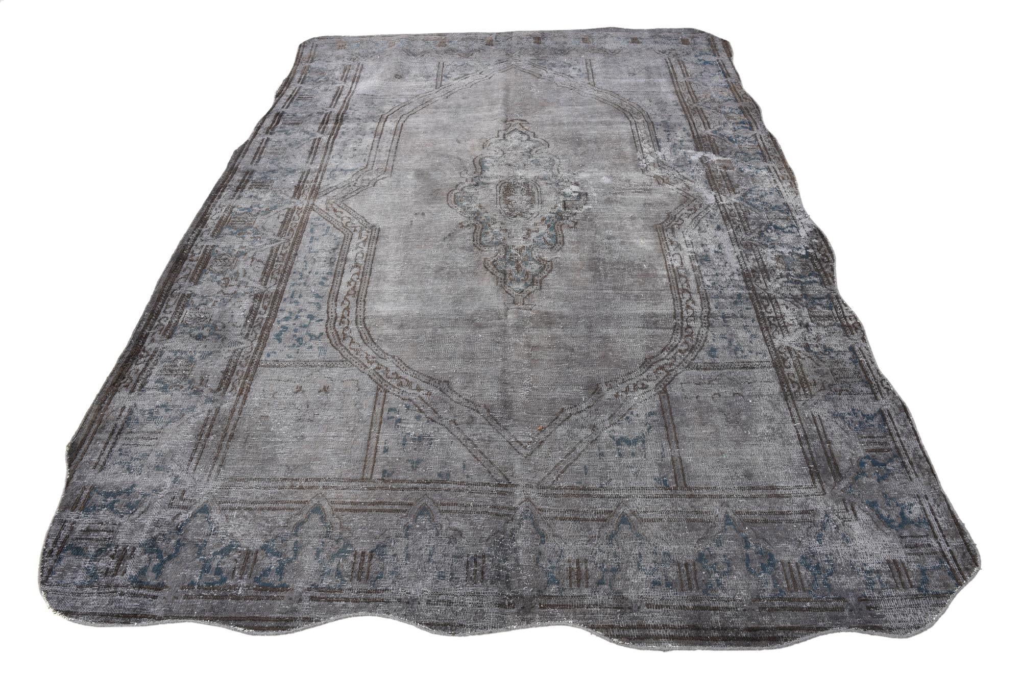 6' 6 x 9' 8 Hand Knotted Ultra Vintage Persian Wool Rug