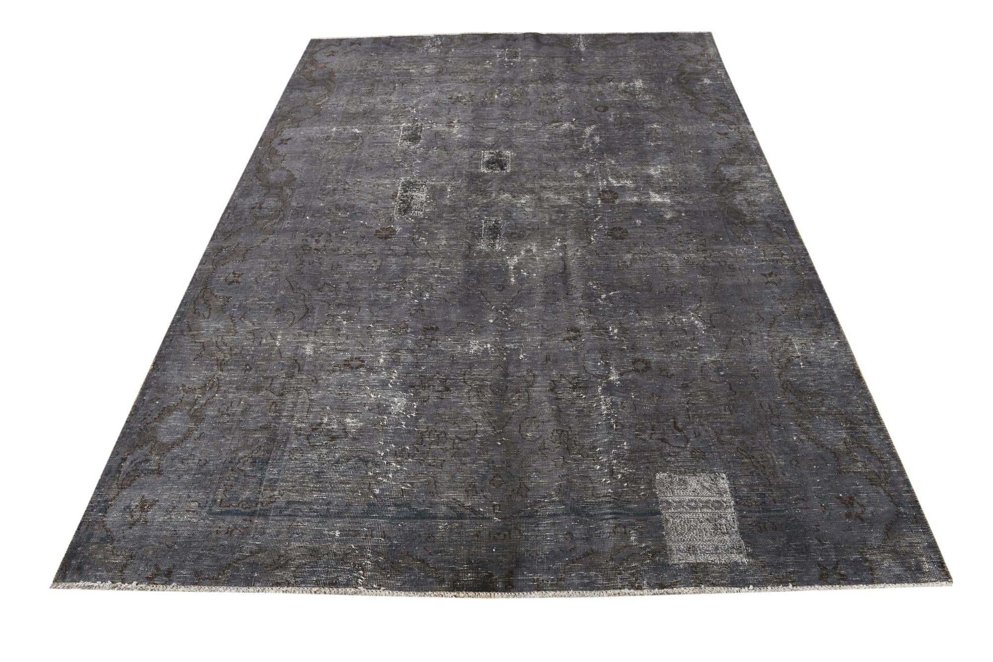 6' 1 x 8' 8 Hand Knotted Ultra Vintage Persian Wool Rug