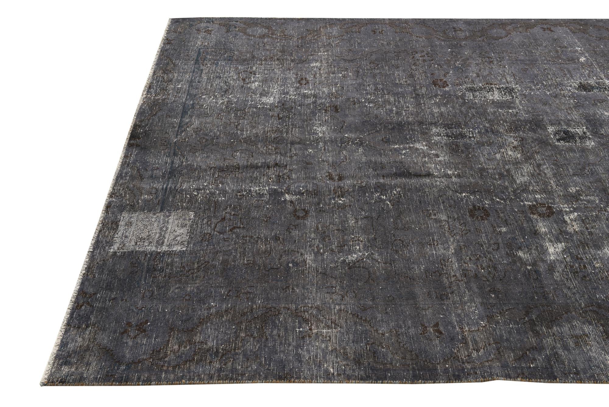 6' 1 x 8' 8 Hand Knotted Ultra Vintage Persian Wool Rug