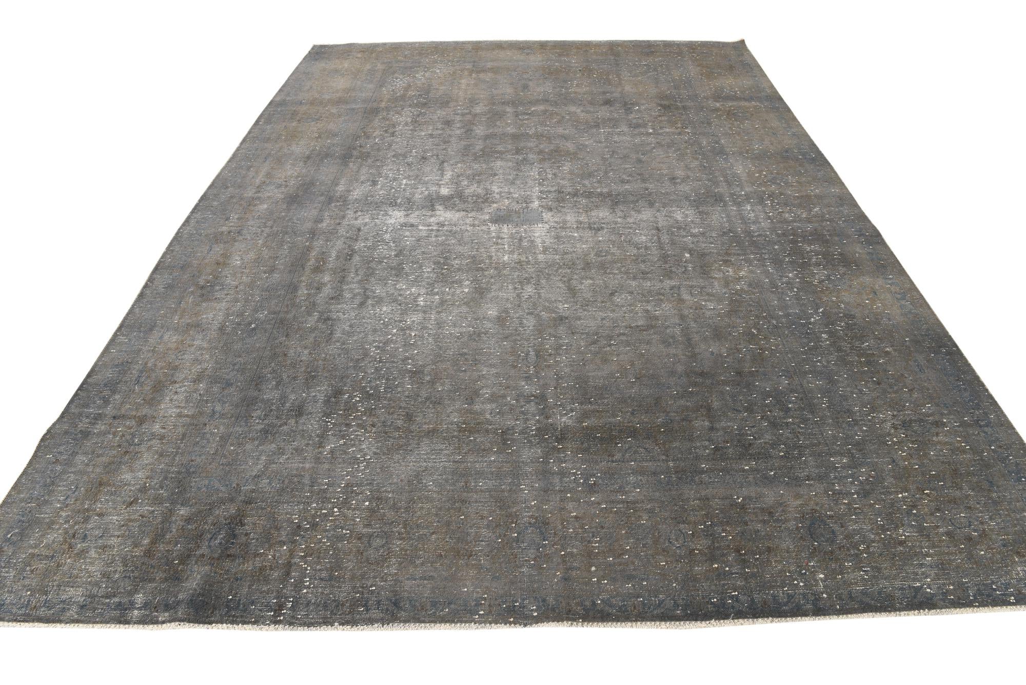 8' 10 x 12' 3 Hand Knotted Ultra Vintage Persian Wool Rug