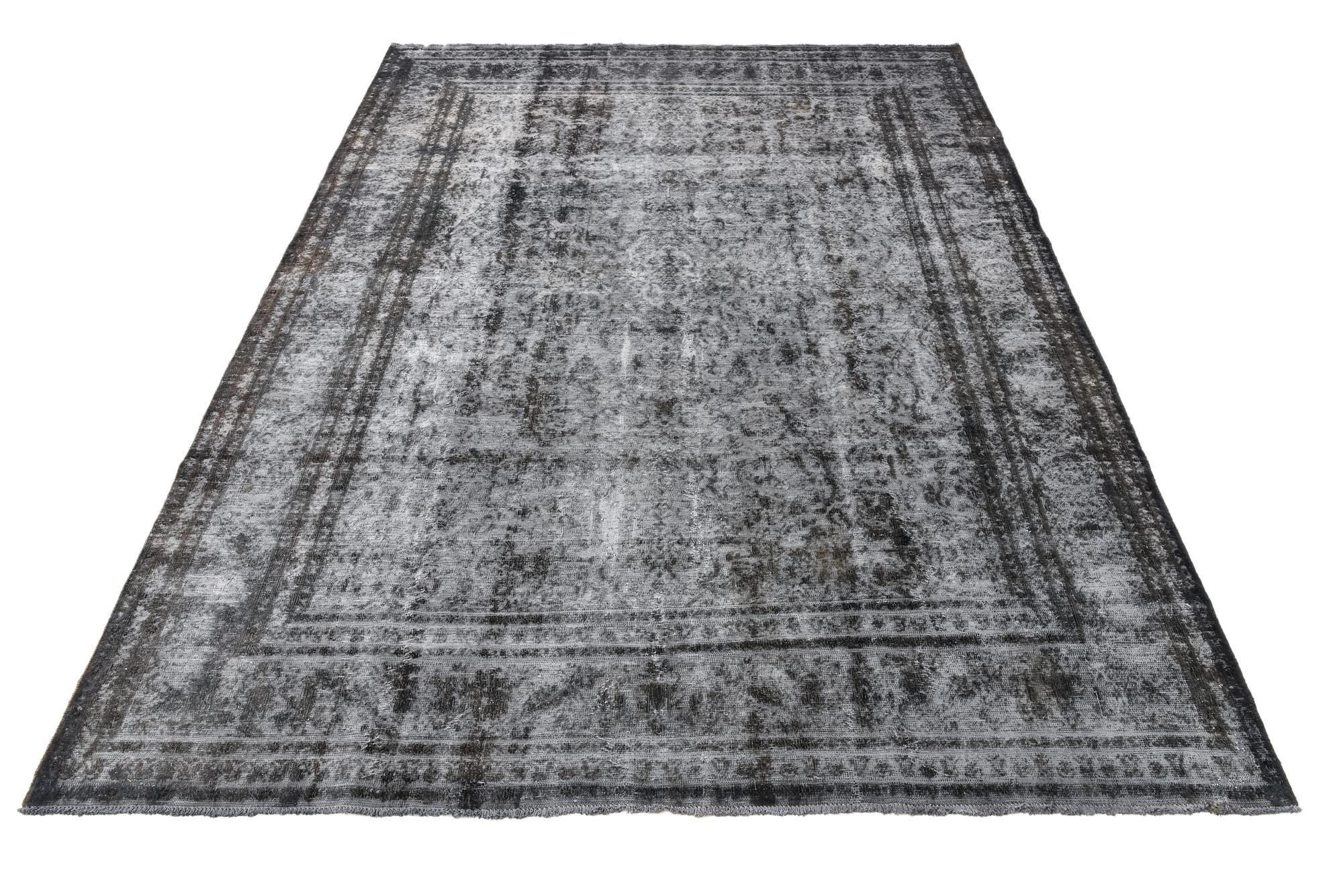 9' 6 x 12' 8 Hand Knotted Ultra Vintage Persian Wool Rug