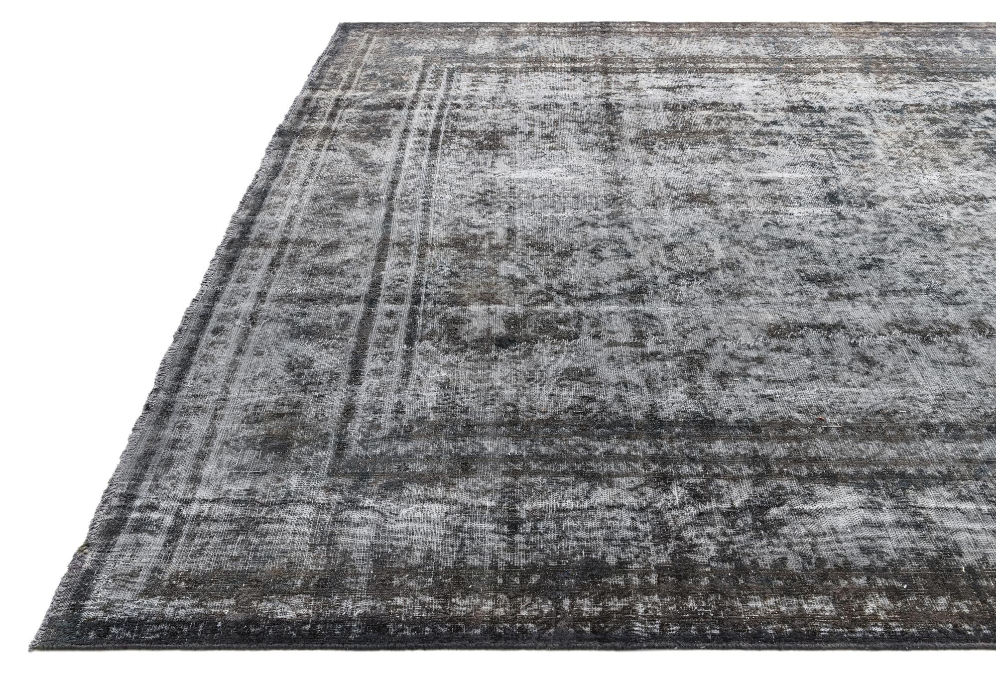 9' 6 x 12' 8 Hand Knotted Ultra Vintage Persian Wool Rug