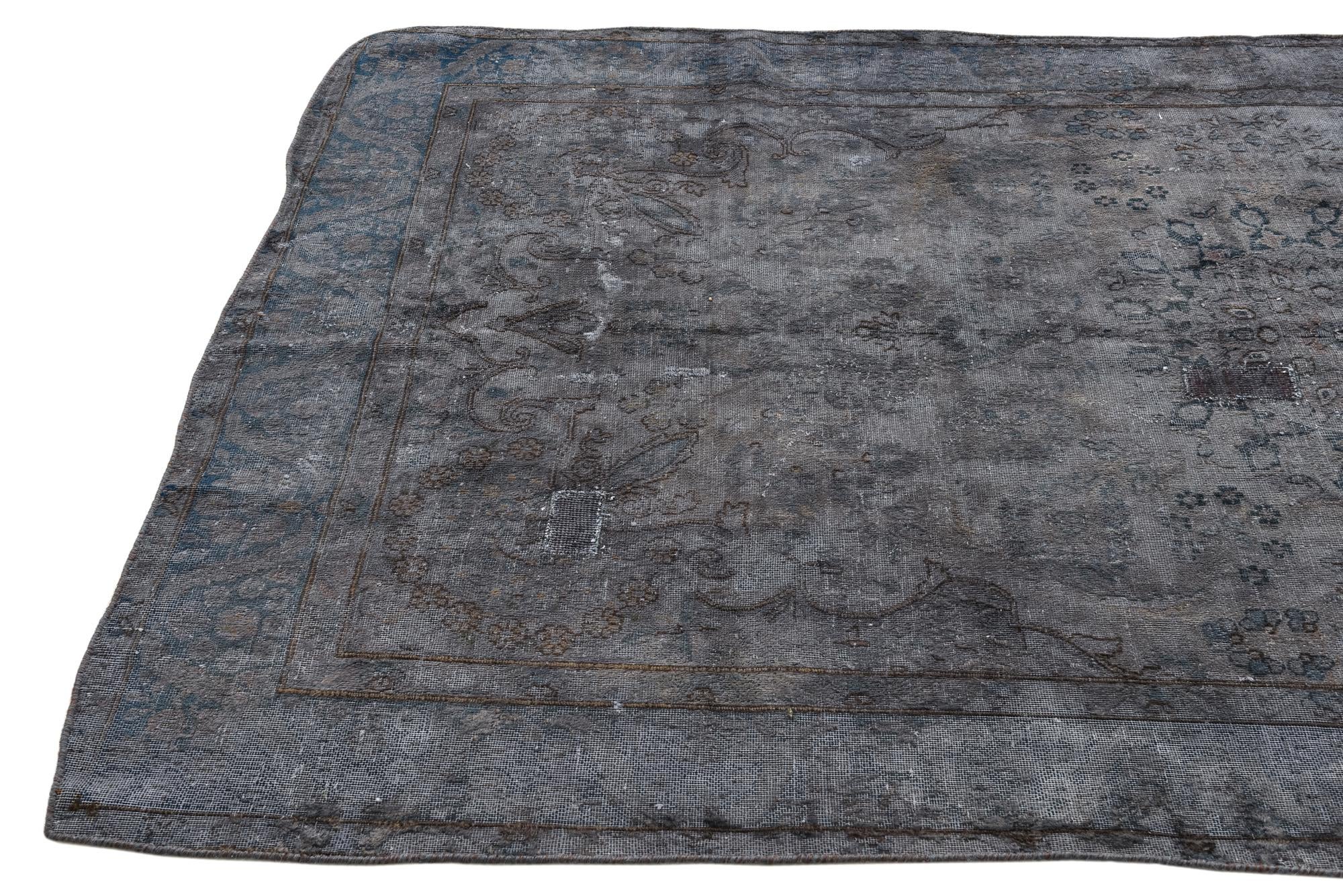5' 2 x 9' 4 Hand Knotted Ultra Vintage Persian Wool Rug
