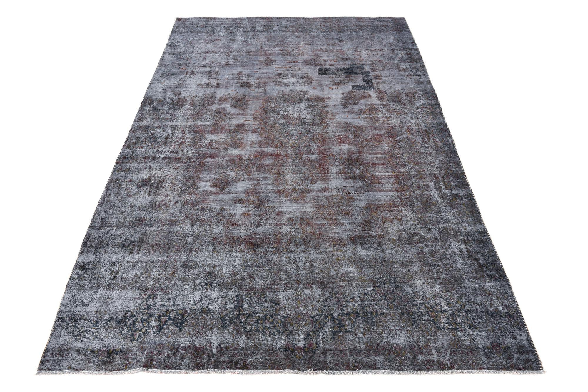 8' x 12' 8 Hand Knotted Ultra Vintage Persian Wool Rug
